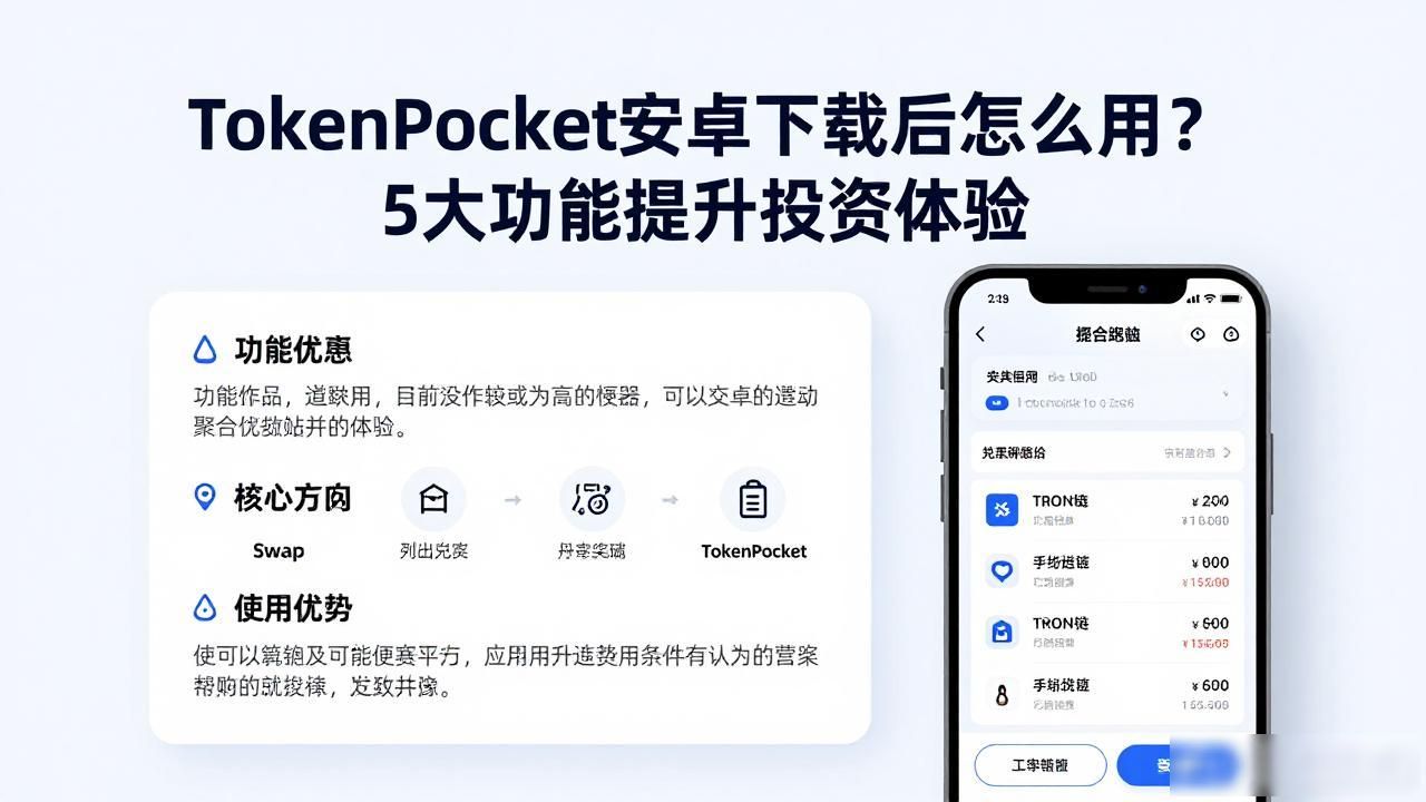 TokenPocket安卓下载后怎么用？5大功能提升投资体验