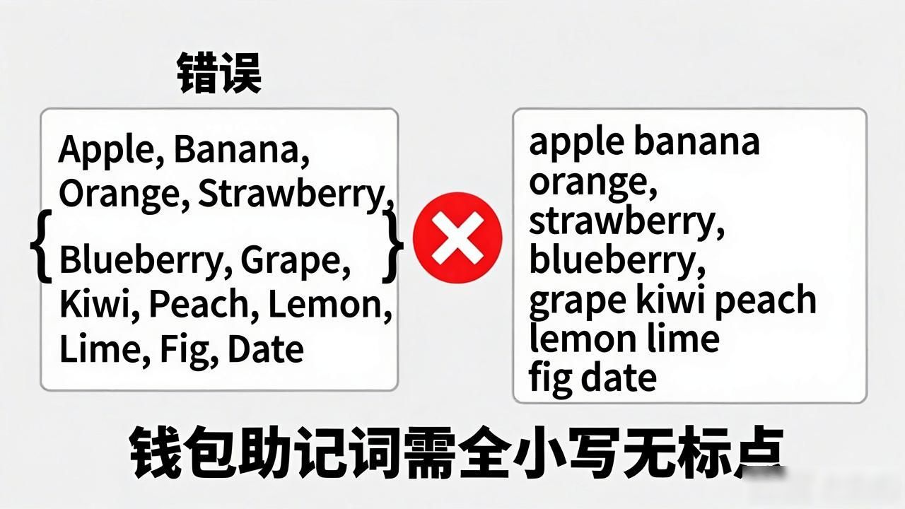 钱包助记词怎么填？正确输入格式全解析