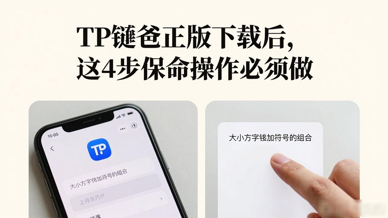 TP钱包正版下载后，这4步保命操作必须做