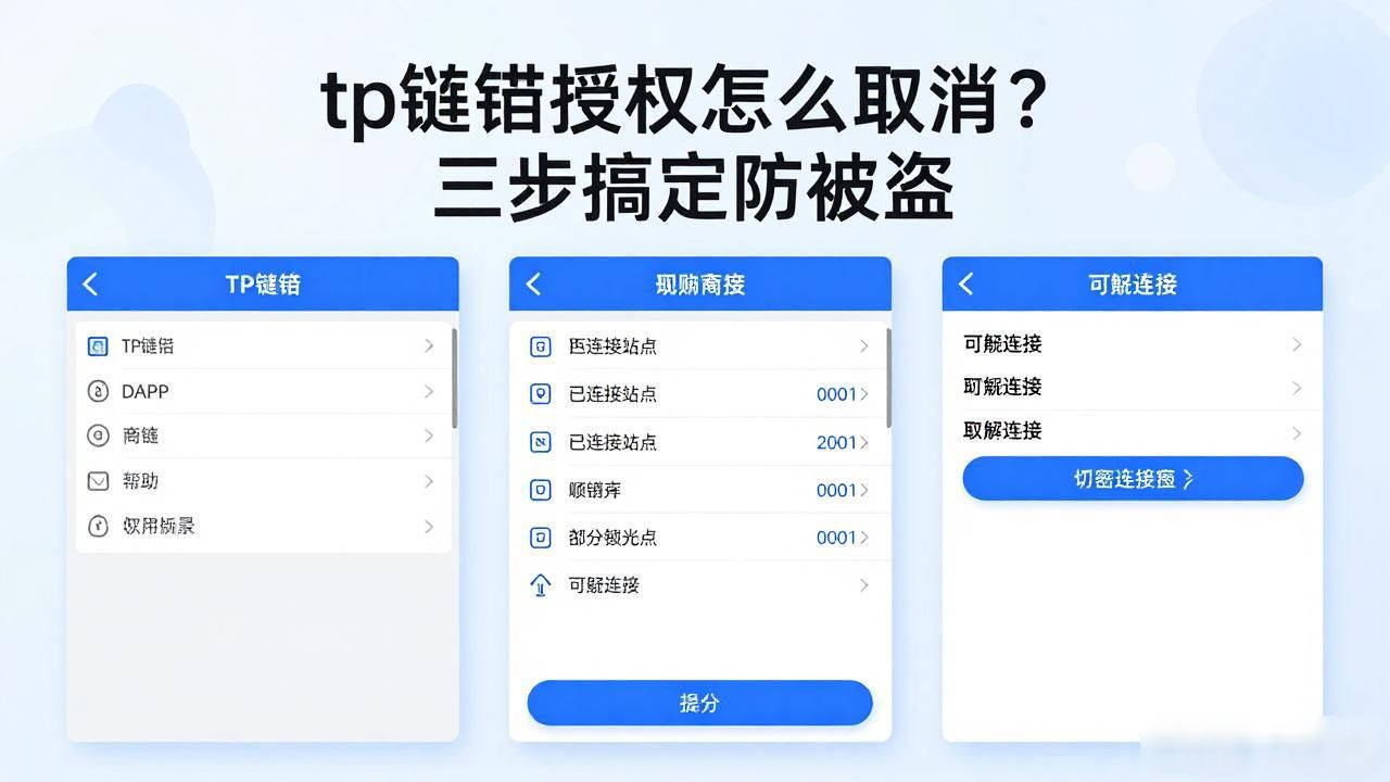 tp钱包授权怎么取消？三步搞定防被盗