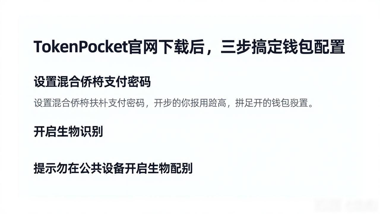TokenPocket官网下载后，三步搞定钱包配置