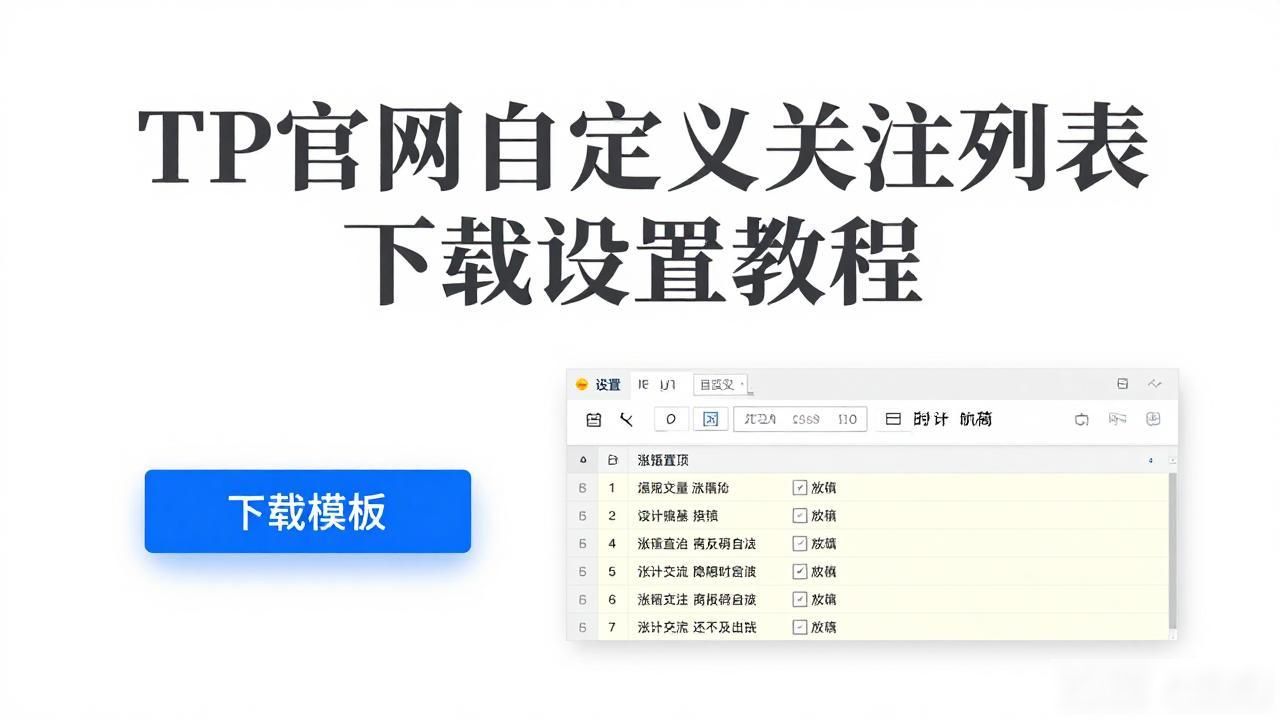 TP官网自定义关注列表下载设置教程